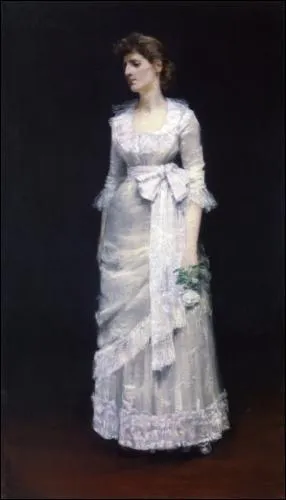 Dame en robe blanche, 1885
