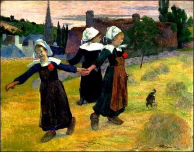 Est-ce Gauguin qui a peint Trois jeunes bretonnes dansant ?