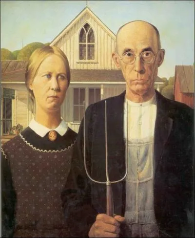 Quel est le nom de cette oeuvre peinte par l'amricain Grant Wood ?