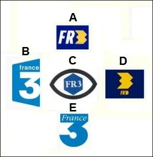 Reclassez les logos de France 3 dans l'ordre chronologique.