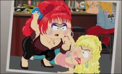 Quelle femme est qualifie de  conne  ( bitch  en version originale) par Cartman et de qui est-elle la mre ?