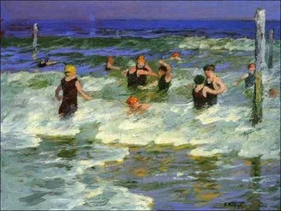 Baigneurs dans les vagues, 1917