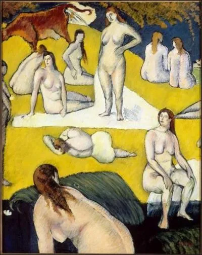 Les baigneuses  la vache rouge