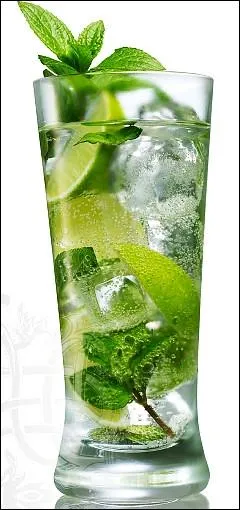 On vous offre le cocktail compos de rhum, citron vert et feuilles de menthe, c'est :