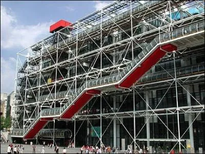 Centre Georges-Pompidou, conu par les architectes RENZO PIANO, Richard Rogers , inaugur en 1977 . la question : l'architecture de ce btiment est de type : modernisme tardif.