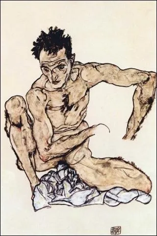 Nu Masculin, Auto-portrait , 1917