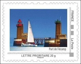 Encore une carte postale, glisse dans une bote  lettres de Fcamp, port morutier, situ en...