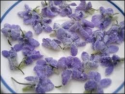 Elles sont moins bleues que mauves, ces fleurs comestibles, que sont les violettes. Quelle est leur préparation ici ?