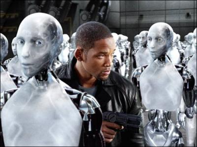 (2004) Will Smith fait partie en 2035 d'une socit dans laquelle des robots androdes intelligents sont au service de l'Homme.