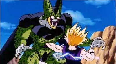 Sangohan fait exploser sa colre et devient surpuissant; Cell est devenu impuissant contre Sangohan.