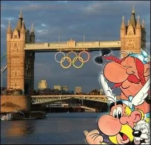 Admiratifs et enthousiastes devant le   Tower Bridge   nos amis nous invitent a assister aux olympiades de ... .