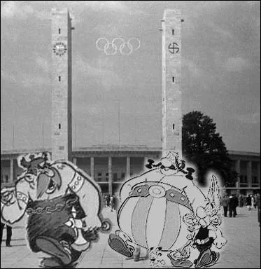 Un  goth   belliqueux et exalt semble servir de guide  nos deux amis aux Jeux Olympiques de ... .