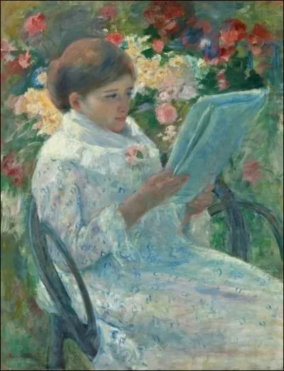 Qui a peint Femme lisant dans un jardin ?