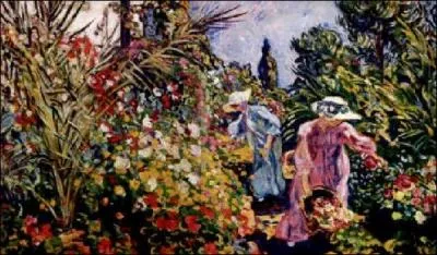 Qui a peint La cueillette des fleurs dans le jardin d'Agay ?