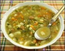 Bouillon additionn de ptes et lgumes, c'est :