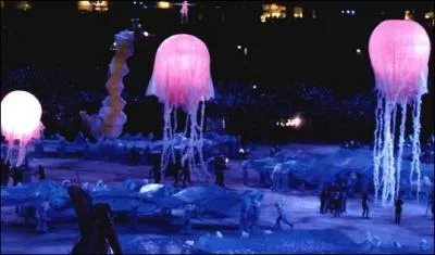 Tout le peuple de la mer s'invite  la crmonie dans un stade empli de 110 000 spectateurs. On est  ?