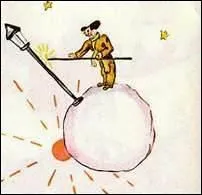 Lorsqu'il ----- la planète, il ----- respectueusement l'allumeur.