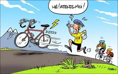 Durant le tour de France 1953, Jean Robic imagina une faon d'aller plus vite dans les descentes !