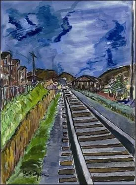 Ces rails de train, selon le titre, sont l'une des peintures d'une star de la chanson galement. Il s'agit  votre avis ?