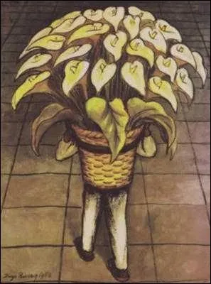 Qui a peint Homme portant des fleurs ?