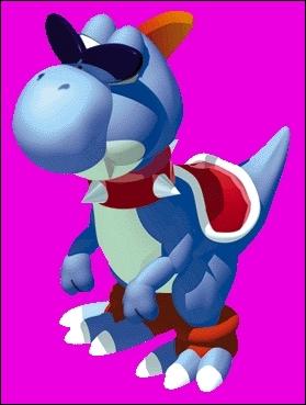 Qui est ce personnage bleu qui ressemble étrangement à Yoshi ?
