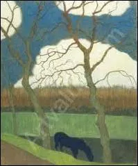 Quel peintre symboliste belge est l'auteur de la toile  La mare  ?