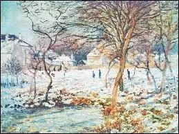 Qui a peint  La mare, effet de neige  ?
