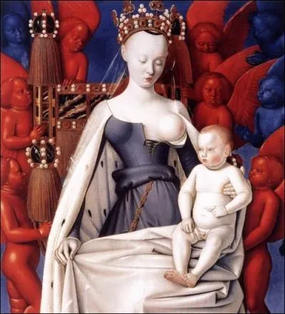 Vierge  l'Enfant entoure d'anges
