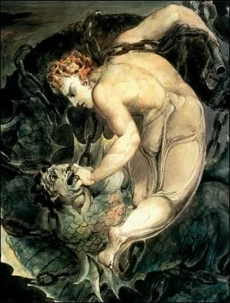 L'archange Michel enchanant Satan, c. 1800