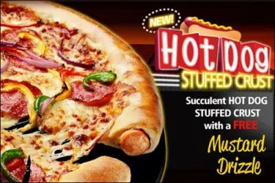 On n'arrte pas le progrs : aprs le fromage cach dans la crote de la pizza (+ 10 000 calories ! ), voici encore une innovation lgre... et gastronomique, qui est ?