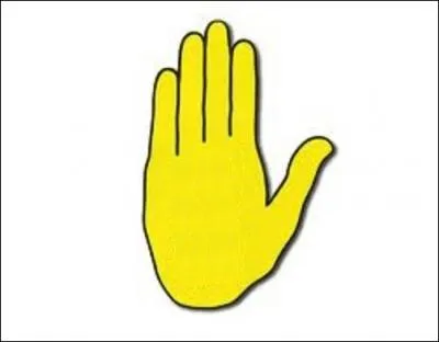 Quel slogan cr en 1985 tait inscrit sur cette main jaune ?