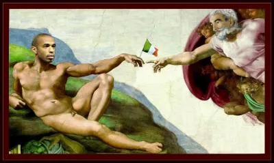 Comment s'appelle le personnage de gauche (dont la main est devenue clbre face  l'Irlande) ?