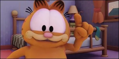 Dans l'épisode "Une Chatière pour deux", quel objet Garfield reçoit-il sur la tête ?