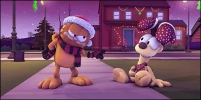 Dans l'épisode "Chahut de Noël", qui Odie prend-il comme partenaire pour chanter ?