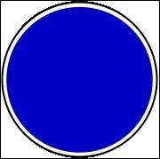Que signifient les panneaux ronds à fond bleu ?