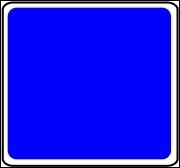 Que signifient les panneaux carrés à fond bleu ?