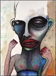 Est-ce un autoportrait ? mystre. Ce tableau est l'oeuvre d'une star de la musique et de la chanson. C'est ?