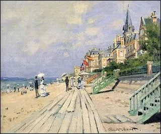 La promenade au bord de mer  Trouville, 1870.
