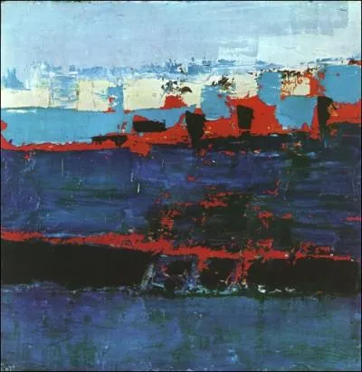 La plage et les cabines, 1954