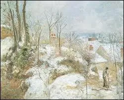 Les peintres impressionnistes ont trs souvent reprsent des paysages enneigs. Qui est l'auteur de la toile  La Garenne, cte St-Denis  Pontoise, effet de neige  ?