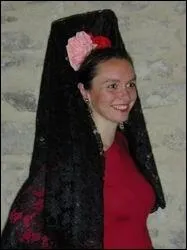 Elle surmonte la tte des belles Andalouses depuis le XVIme sicle, cette _________, est ralise dans les plus dlicates dentelles :