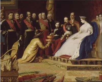 De quel pays viennent les ambassadeurs que l'on voit sur ce tableau ?