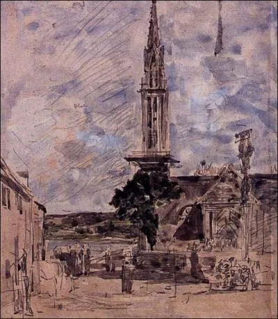 Place de village avec une Eglise