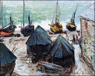 Barques dans leurs quartiers d'hiver, Etretat, 1885