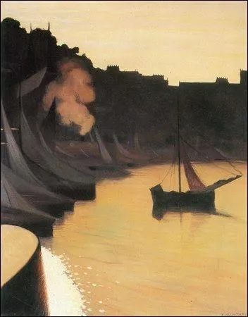 Le port, lumire du soir