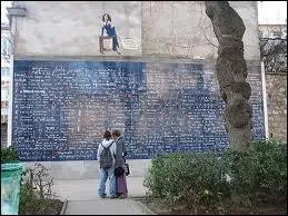 Construit au cur du square des Abbesses  Montmartre, sur une surface de 40 m avec un total de 511 carreaux en lave maille, ce mur reprend 311 fois la plus douce des expressions, c'est .....
