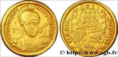 De quelle ville romaine vient cette pice de l'Empire chrtien ?