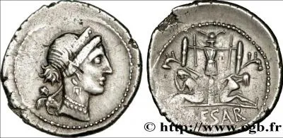 Et cette pice  l'effigie de Jules Csar, d'o vient-elle ?