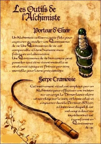 Comment s'appelle la quintessence de vie qu'a cre l'alchimiste ? (qui est alle dans le corps de Piper)