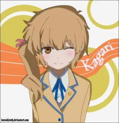 Quel est le nom de la poupe aux cheveux bruns qu'affectionne Kagari Izuriha ?